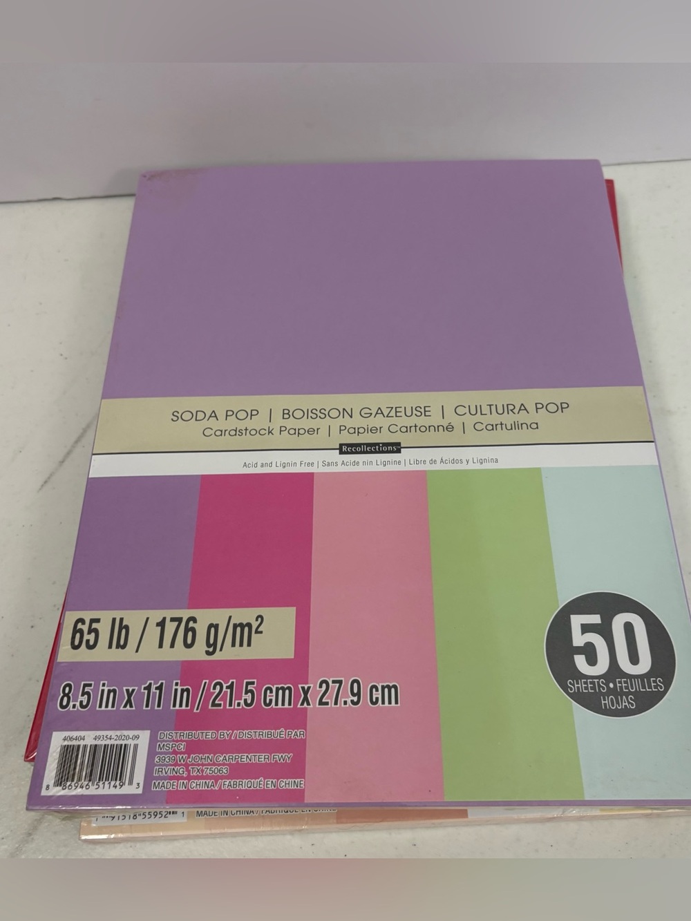LOT 4 Recollections by Michaels Colored Cardstock 8.5x11, 50 pages/pack - Picture 4 of 5